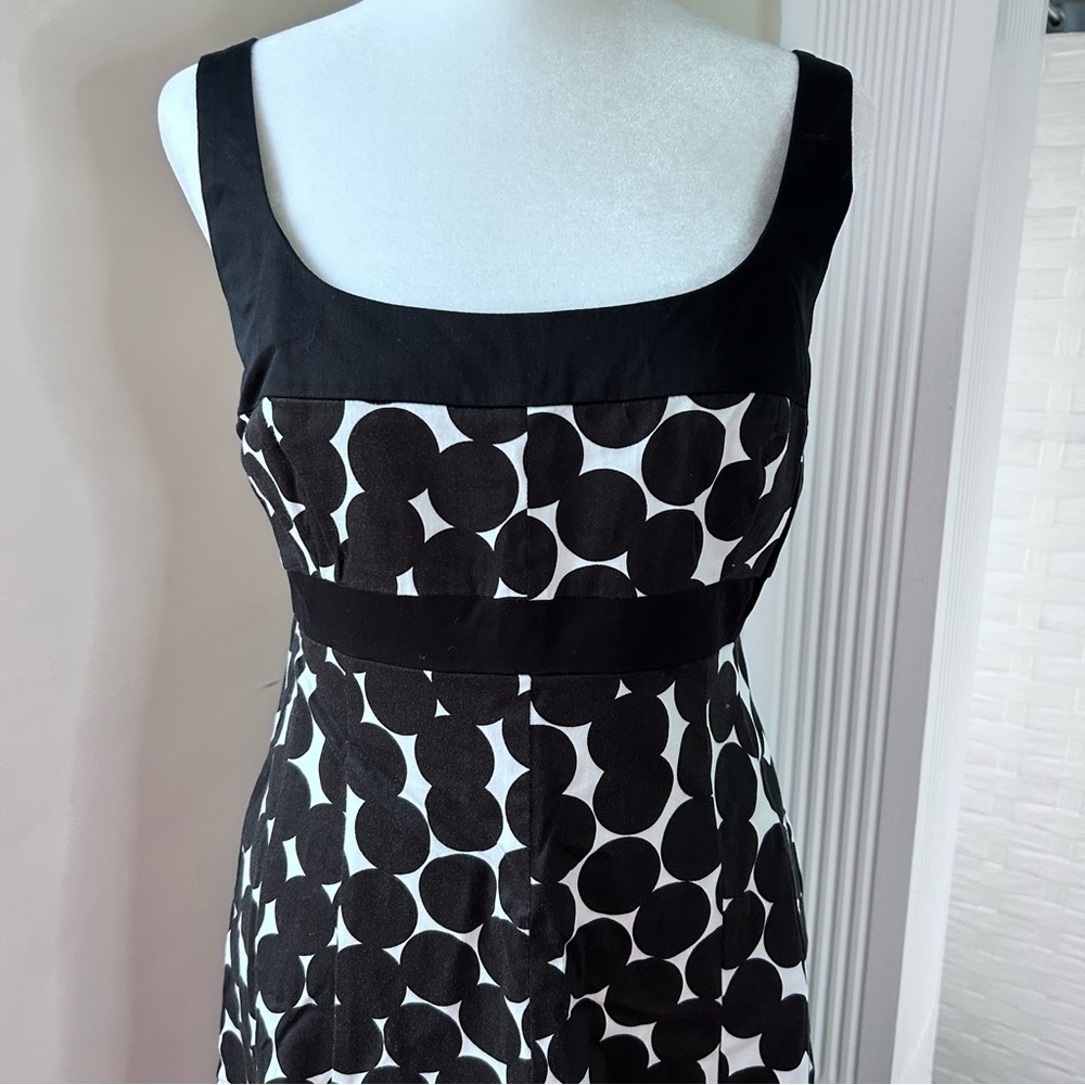 Jones Wear Black and White Polka Dot Fit and Flare Sleeveless Sundress - Picture 2 of 12